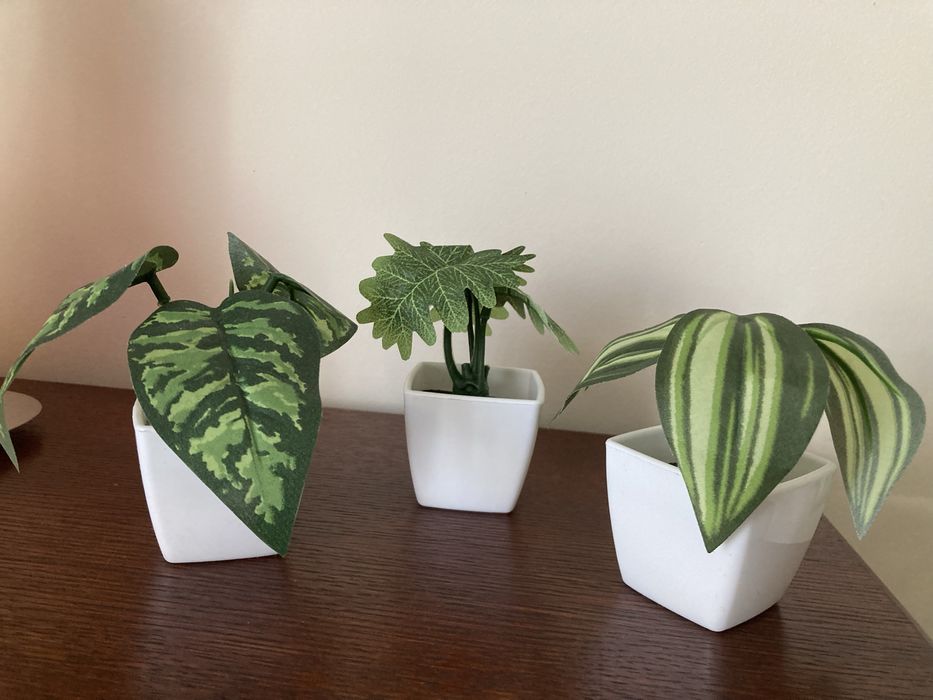 Plantas mini artificias c/prato