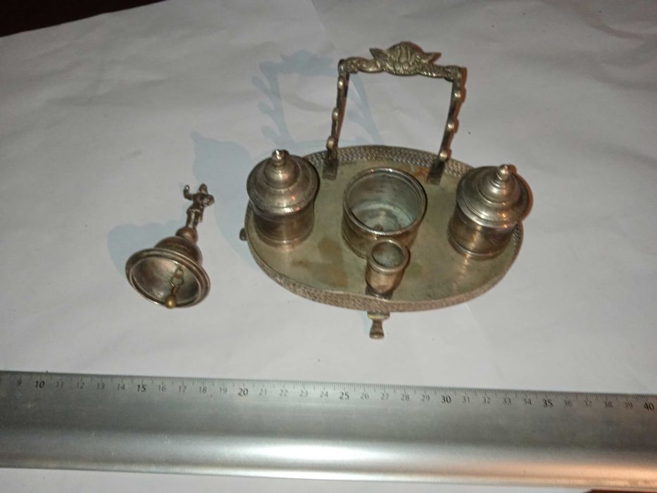 Tinteiro de secretária en casquinha