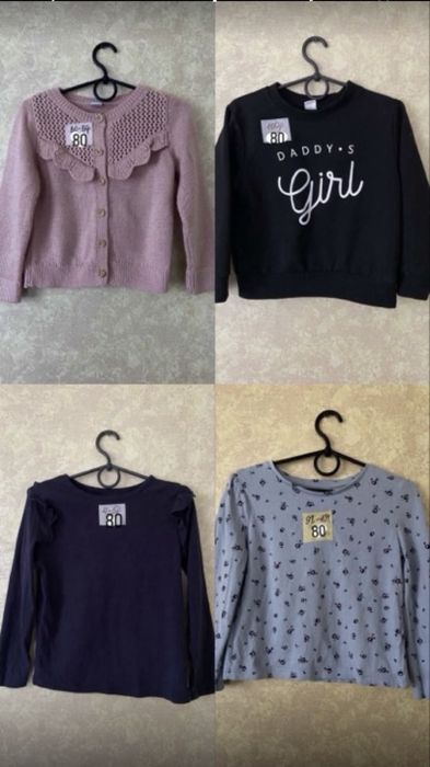 Кофта, сукня на дівчинку різного розміру