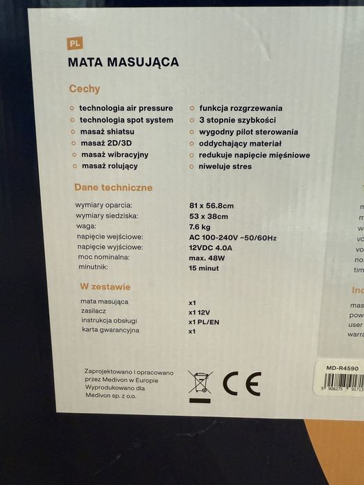 Mata masująca Medivon Shiatsu Cosy