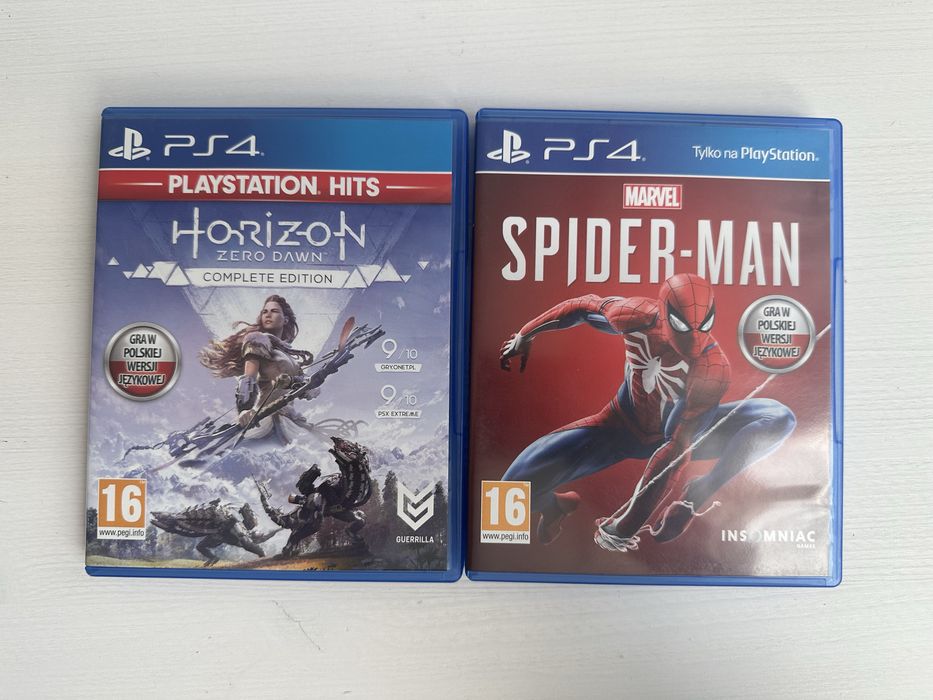 PS4 SLIM 500GB z padem i grami (Spiderman, Horizon Zero Dawn)