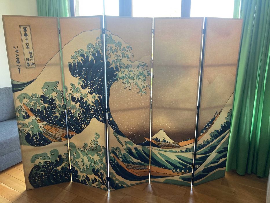 Parawan dekoracyjny pokojowy Wielka fala 225x172