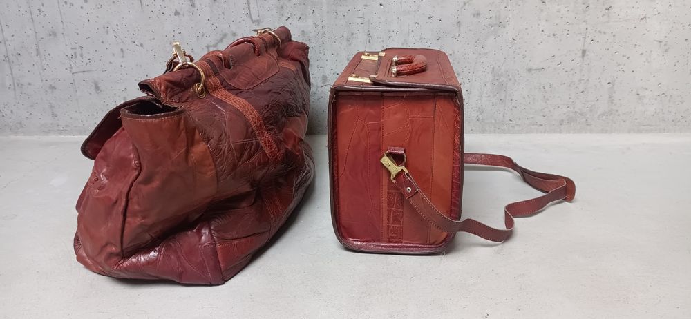 Nécessaire/ mala de mão em pele