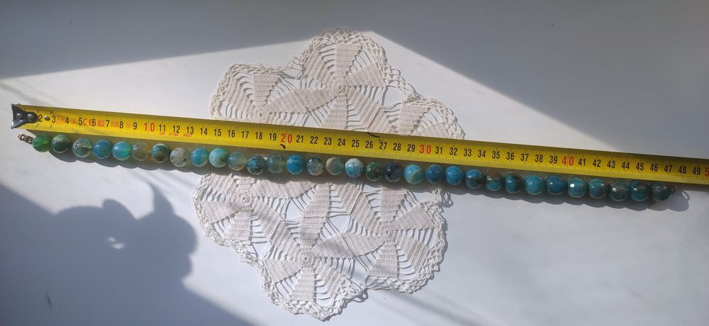 Намисто, кольє, смарагдовий  агат