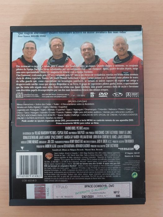 DVD "Space Cowboys" (Como Novo) 2000