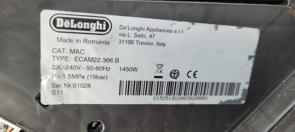Ekspres do kawy DeLonghi sprawny po serwisie, Wysyłka