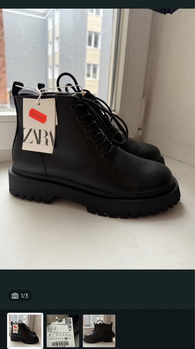 Черевики Zara, 24см устілка, орігінальні