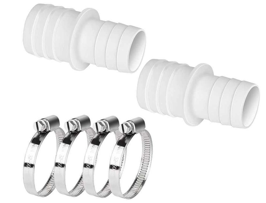 Złączka węża ogrodowego średnica 38mm 2 sztuki + opaski