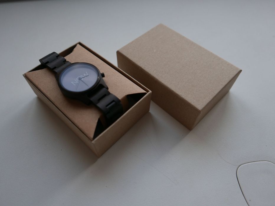 Zegarek drewniany damski NOW Watch Black Sandalwood