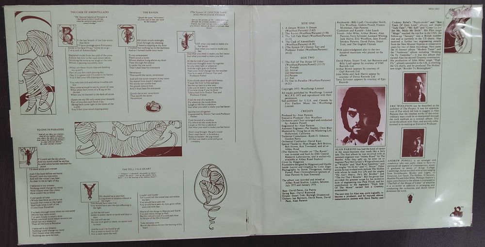 Vinil Lp - The Alan Parsons Projet - Tales Of Mystery And Imagination