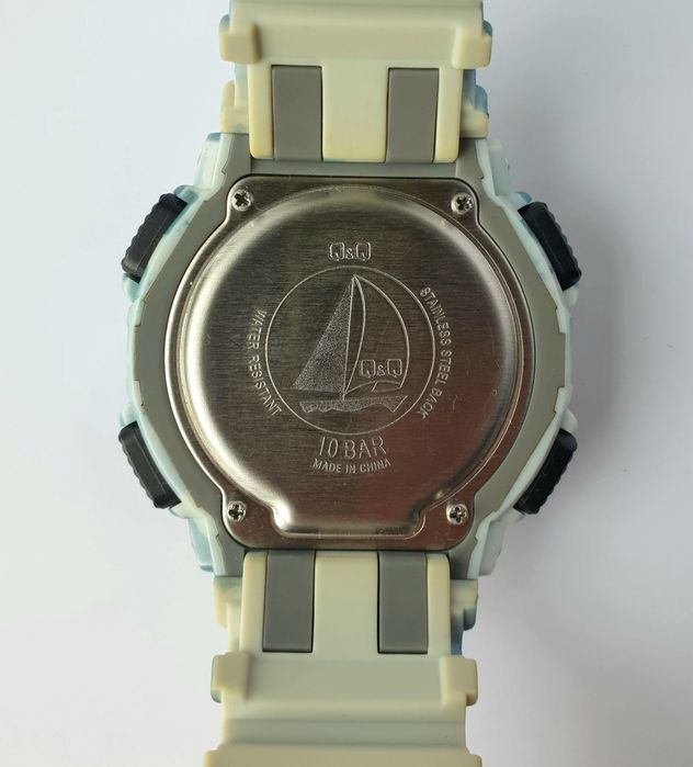 Zegarek Q&Q digital military blue camo alarm wr100 qq