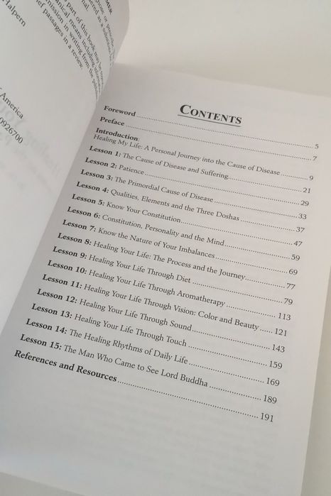 Book - Healing Your Life - Lessons on the Path of Ayurveda