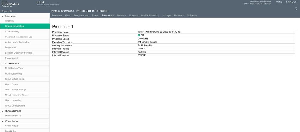 HP MicroServer Gen8, Xenon E31260L, 16GB RAM, iLo Adv -max wersja, NAS