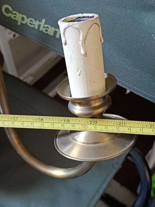 Candeeiro de Teto em latão de 3 braços