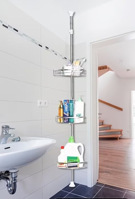 Solidna półka pod prysznic NGYI – Stal Nierdzewna, 110-280 cm