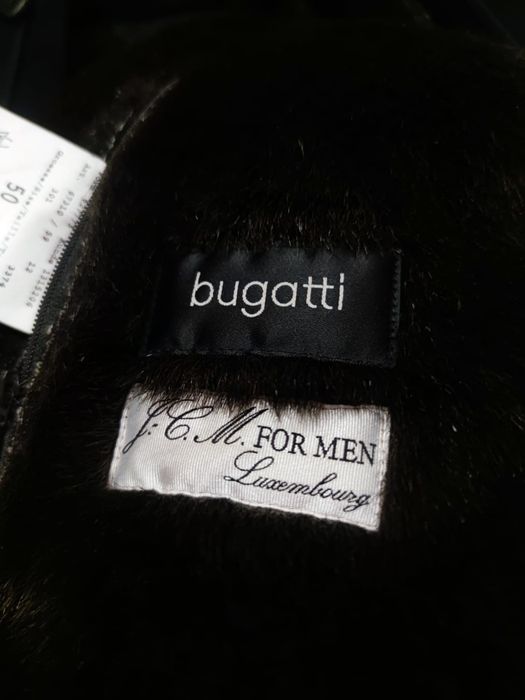 płaszcz męski XXL Bugatti ekologicznie skórzany eko skóra kurtka płasz