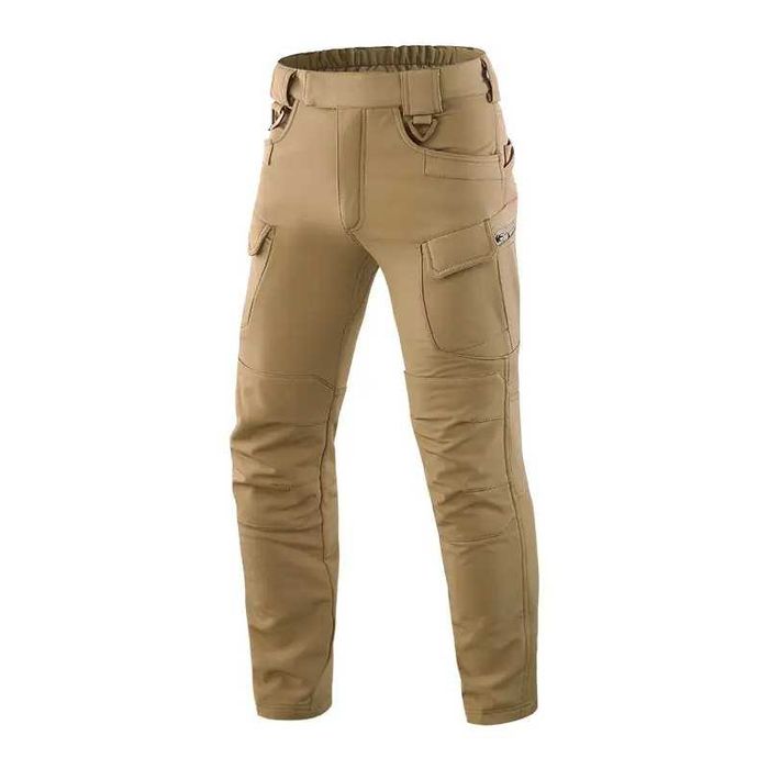 Тактичні штани Lesko B260 Khaki та Camouflage CP теплі на флісі