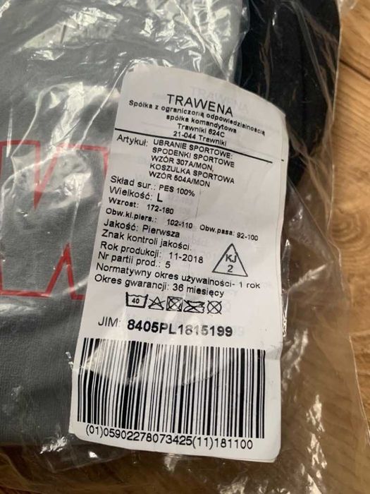 Ubranie Sportowe strój spodenki i koszulka wzór 307A/504A rozmiar L