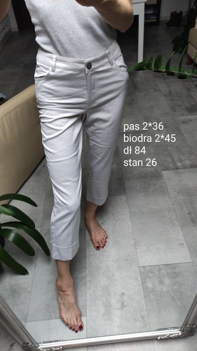 Nowe spodnie do kostek z bawełny rozm s