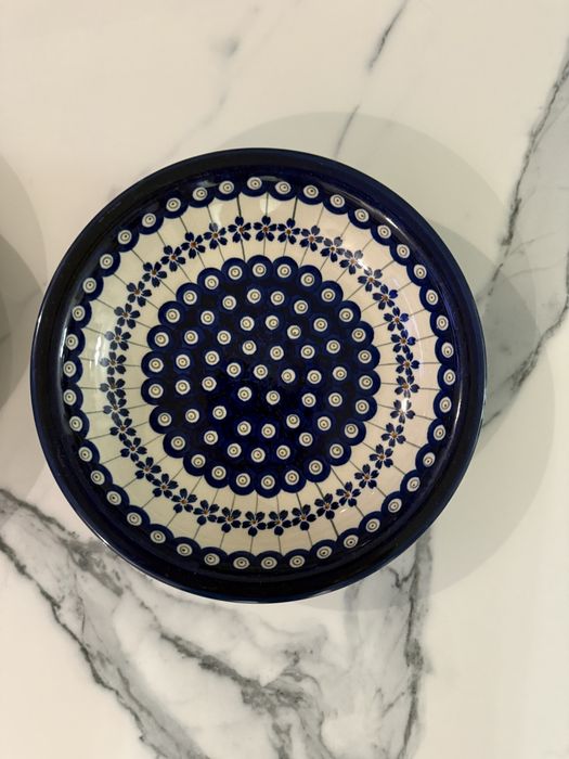 Talerze obiadowe głębokie Bolesławiec 22,5 cm 2 szt.