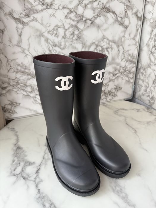 Kalosze Chanel black