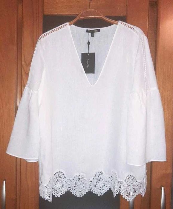 Blusa 100% linho Massimo Dutti