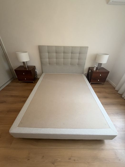 Cama de casal com colchao Molaflex Natura