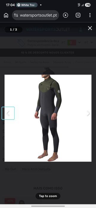 Fato surf ripcurl Dawn Patrol 4/3mm