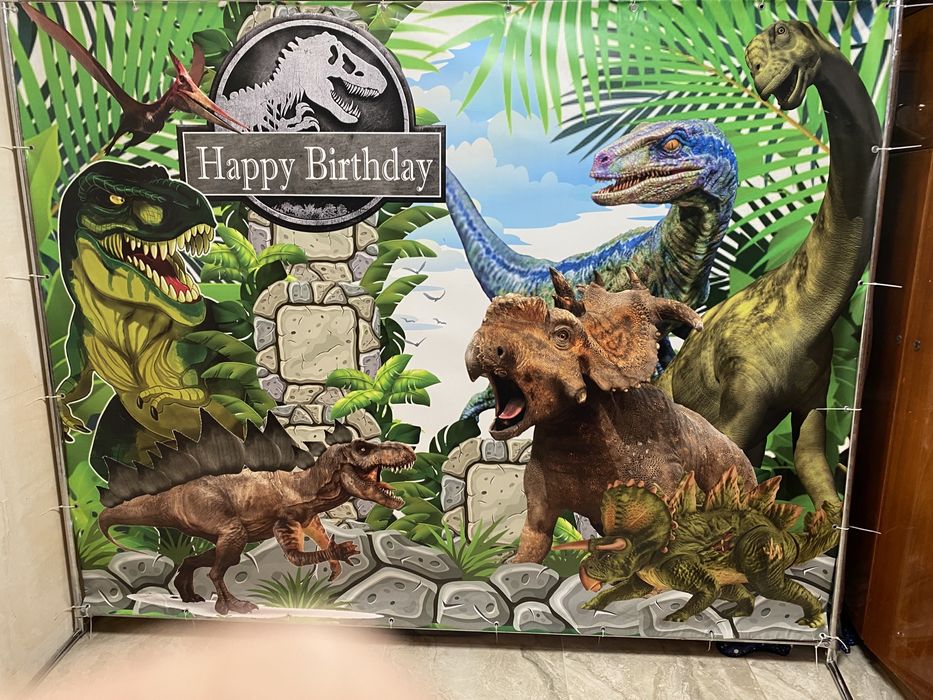 Баннер фотозона динозавры