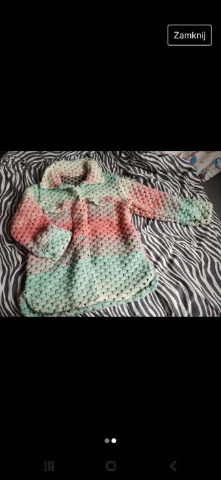 Sweterek warkocz ombre