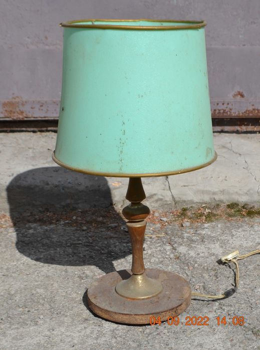 Настольная лампа с абажуром. Торшер, светильник. СССР. 53 см. Вес 2 кг