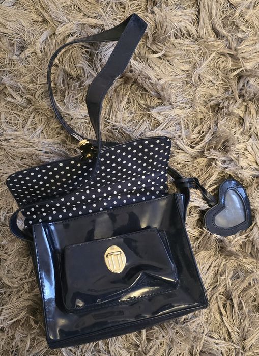 H&M Skóra lakierowana przepiękna torebka