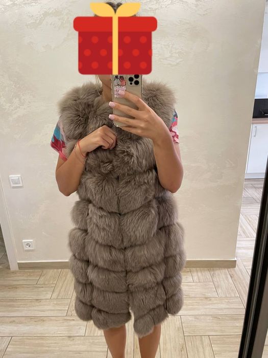 Жилет песець натуральна