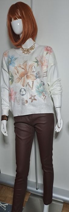 Spodnie M-Sara czekoladowe woskowane