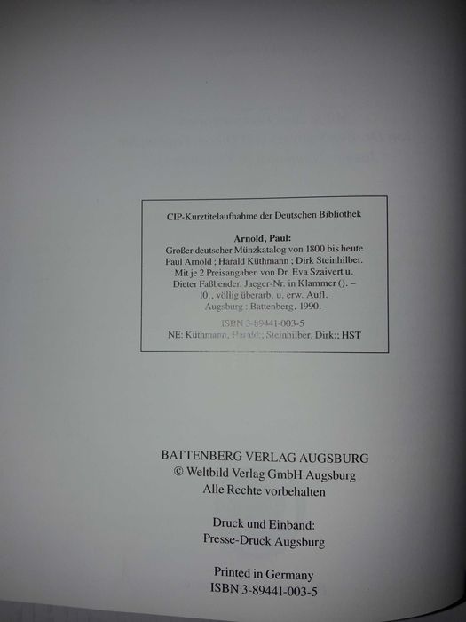 Grosser Deutscher Münzkatalog von 1800 bis heute - P. Arnold