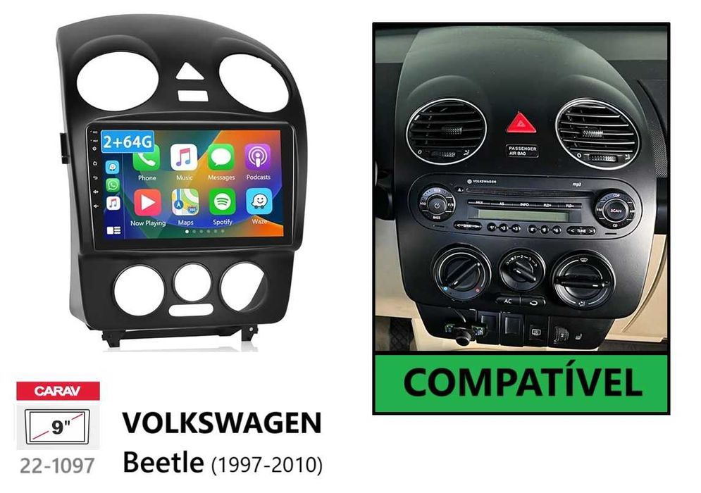 Rádio 2DIN • Volkswagen VW New Beetle (1997 a 2015) • Android [4+32GB]