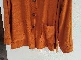 Casaco cor de tijolo tipo pele de pêssego - E & L - Tamanho L