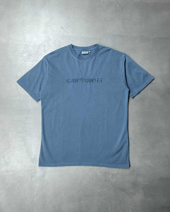 Футболка Carhartt WIP Script T-shirt Washed Navy