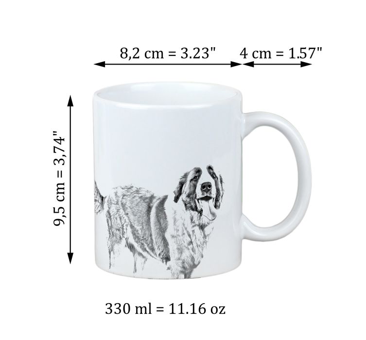 Bernardyn kubek z psem Makes me happy Art-Dog