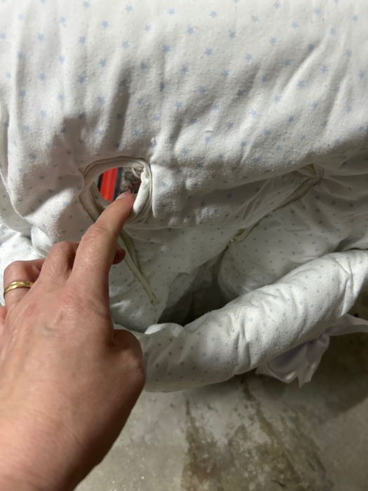 Forra de babycoque (ovo) universal branco e azul