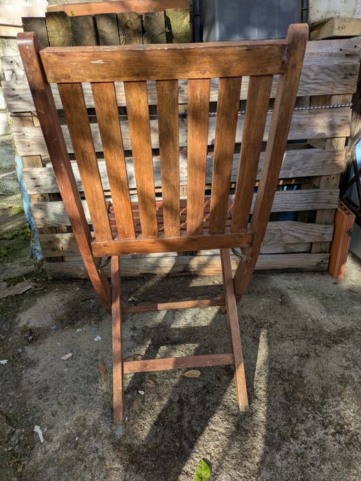 8 Cadeiras de Exterior dobravel em teka