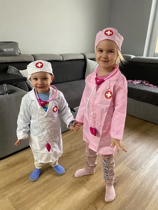 Zestaw Lekarski Biały Akcesoria Przebranie Kostium 218-7B