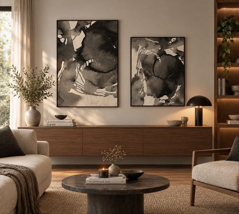 Conjunto de quadros IKEA Martin Bergström — estilo moderno minimalista