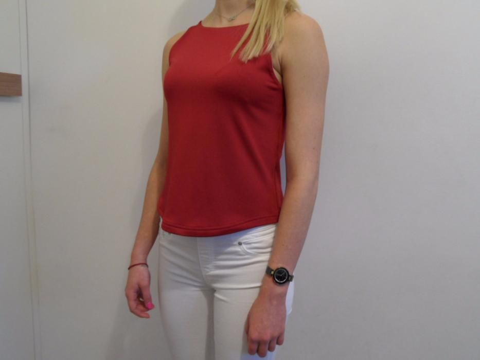 Bordowy crop top na ramiączkach bluzka r.XS basic tumblr insta j.nowy