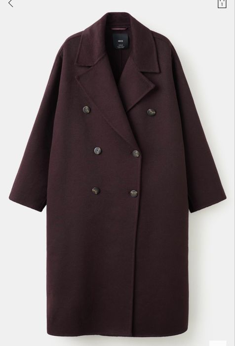 Пальто легке демісезонне  бордове Mango, M-L