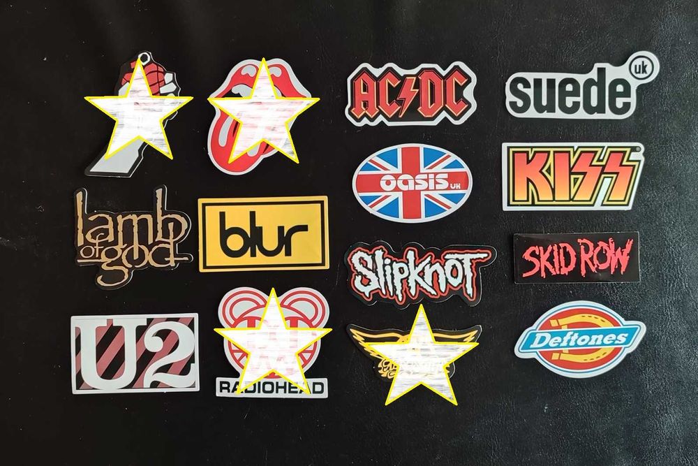 Rock 'n' Roll: autocolantes, stickers, adesivos