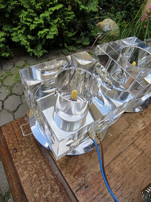 Lampki sufitowe halogen szklane, punktowe.