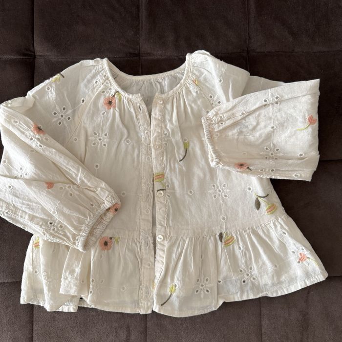 Нарядна блуза з вишивкою Zara 2-3 роки