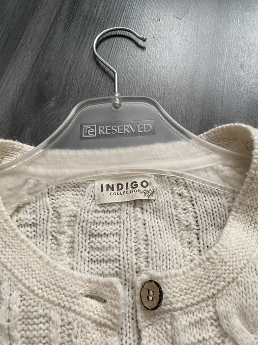 Marks&Spencer M&S L 40 akryl 80% wełna 20% sweter kremowy rozpinany