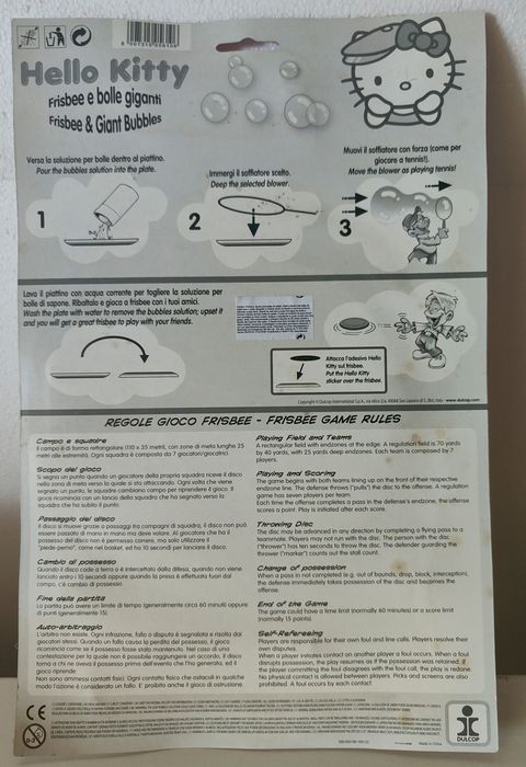 Frisbee c/Bolas Sabão Gigantes (Hello Kitty / Mickey)